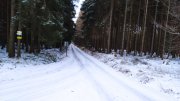 Doleva dolů by se šlo na Janov nebo po několika stech metrech se dá odbočit doprava na Strakov. Obě cesty jsou asfaltky.